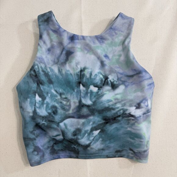 Athleta Crop Top Blue Size Small *missing bra pads - Picture 1 of 11